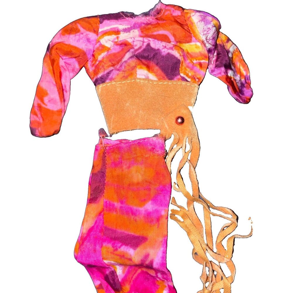 VINTAGE  BARBIE OUTFIT "LIVE ACTION BARBIE" ORIGINAL OUTFIT PANTS SHIRT FRINGE